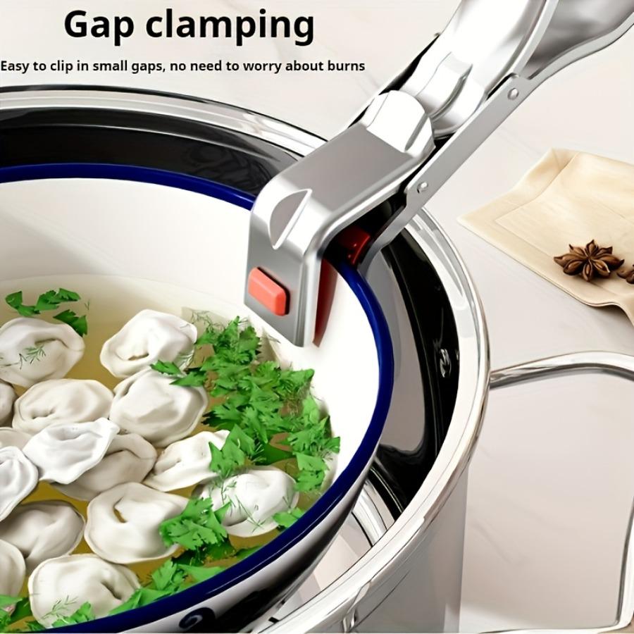 Stainless Steel Heat-Resistant Tongs for Bowls, Non-Slip Kitchen Clips, Multifunctional Steaming And Serving Tongs
