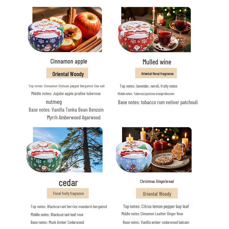 

2025 Cross-Border Christmas Aromatherapy Soy Wax Candle Gift Set
