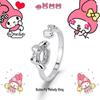 Cartoon Cat Rhinestone Necklace - Fashionable Girly Student Best Friend Chain with Niche Design.