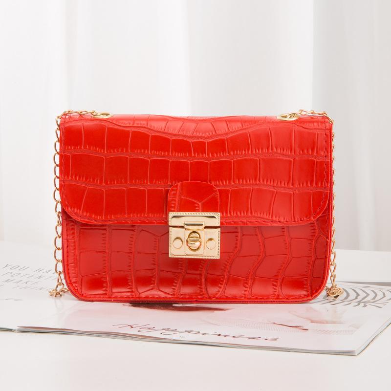 Fashion and elegance single shoulder women's bag bag versatile crocodile pattern crossbody makeup small square bag