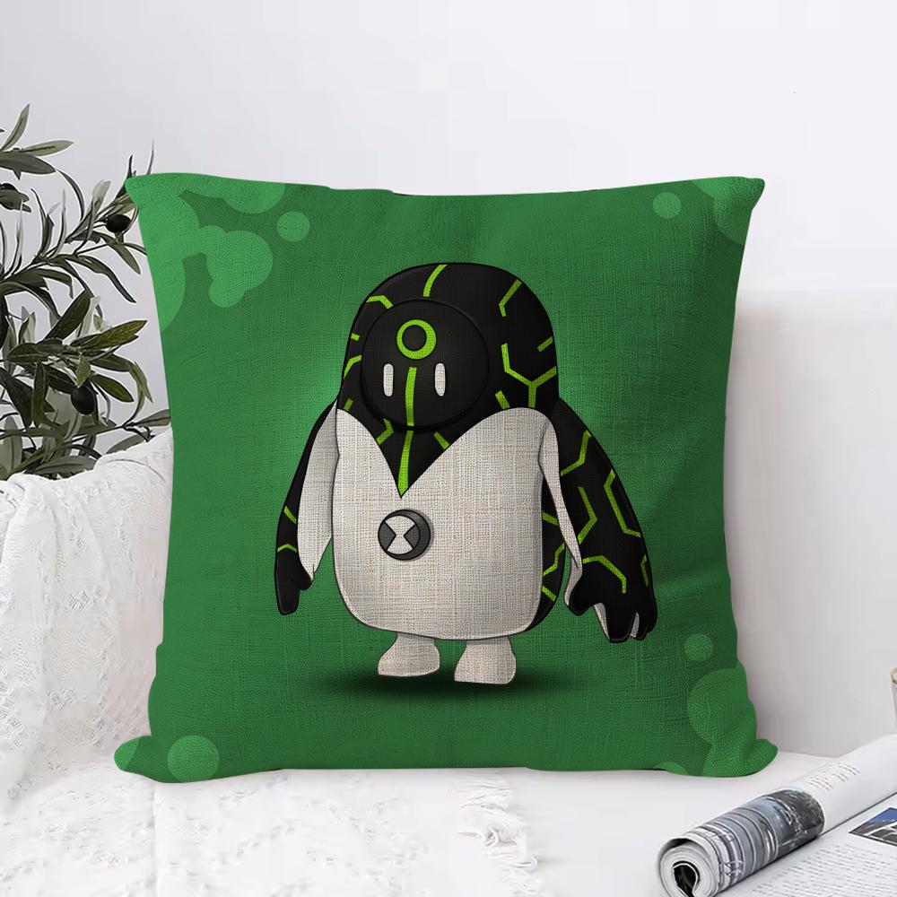 Cartoon Cute BBen Cushion Cover Eco Linen Pillow Case DoubleSided Print Breathable Durable Zipper Home Decor Gift