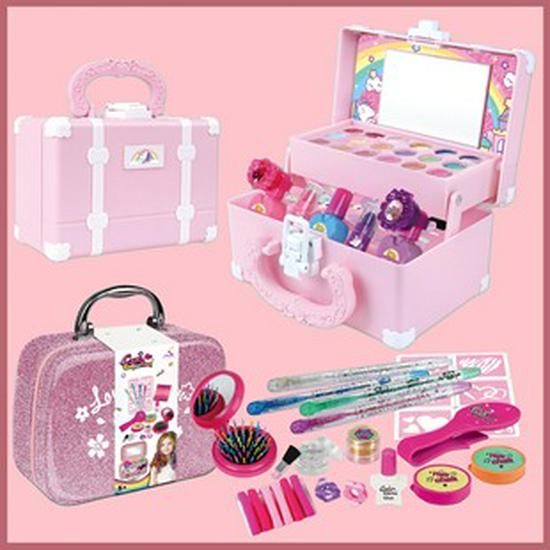 Jieyani Princess Makeup Set for Kids - Pretend Play Kit with Lipstick and Nail Polish