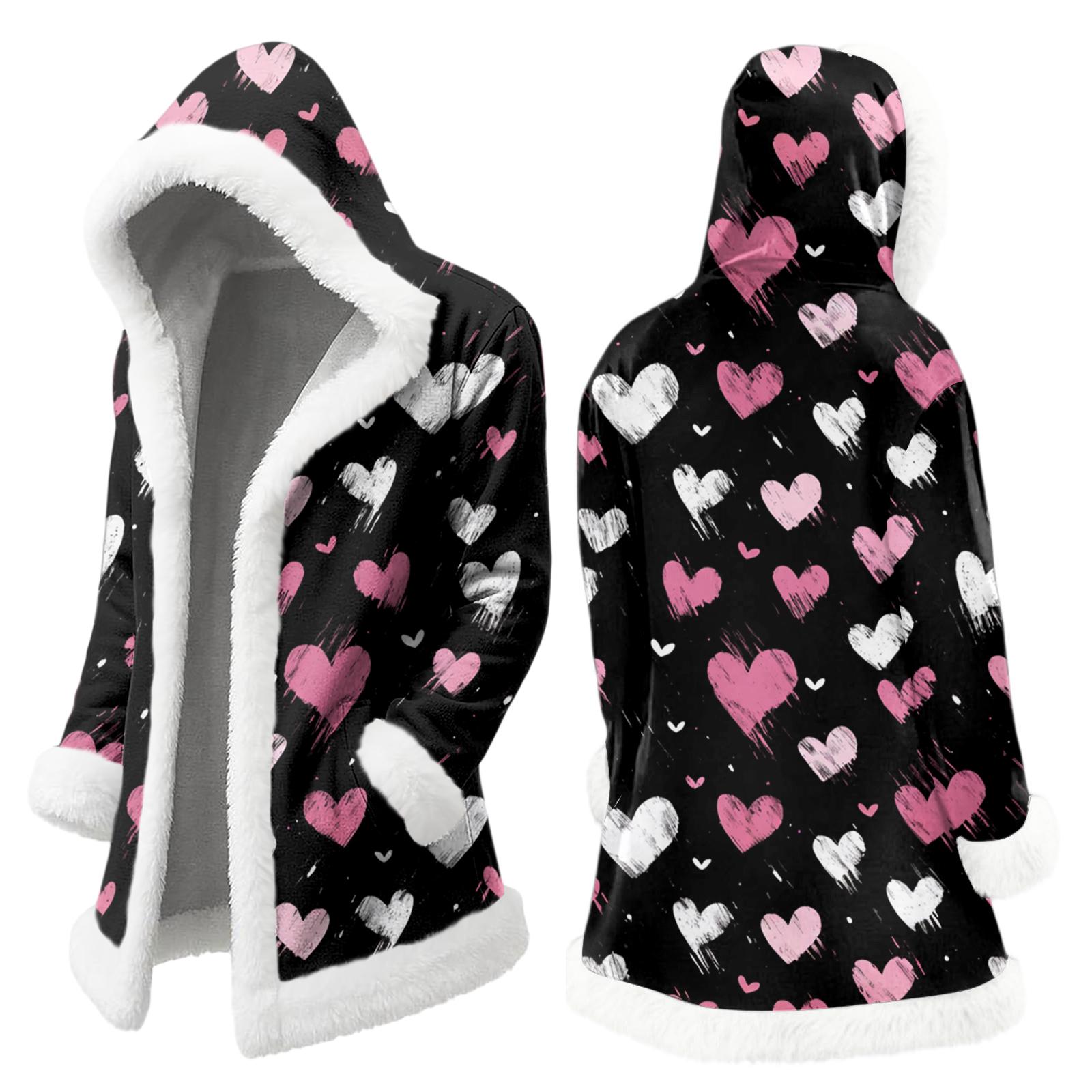 

Унисекс кардиган с капюшоном и карманами, теплая верхняя одежда XL белый