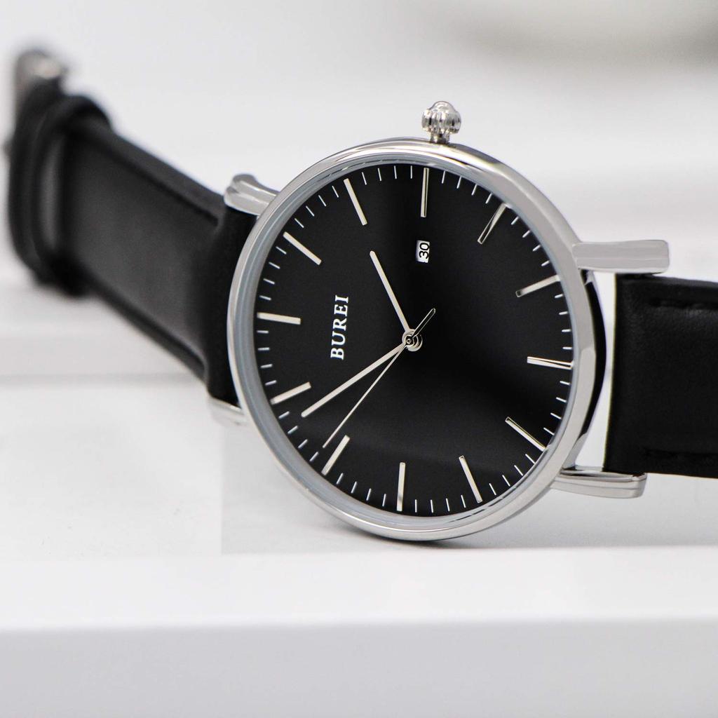 BUREI Men's Waterproof Analog Business Milanese Mesh Watch Date 17 Stylish Popular
