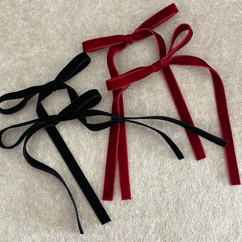 Women Hair Bows Barrette Hair Clip 2000s Trend Side Clip Fashionable Elegant Sweet Bowknot Photo Props