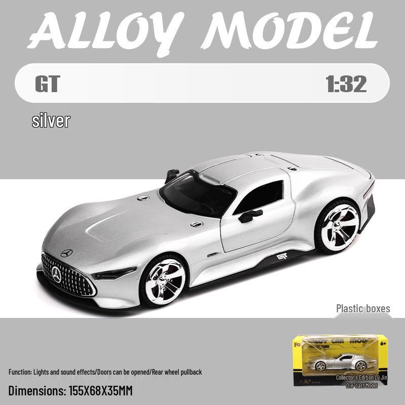 1:32 Big Ben GT Sound & Light Pull-Back Alloy Racing Car Toy Model