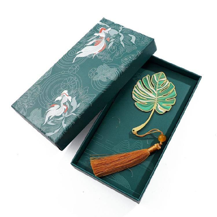 5 Pcs/Set Creative Book Markers Metal Reading Bookmarks Leaf Shape Page Markers Chinese Style Bookmarks for Book Lovers
