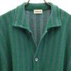 GALLIA Made In Italy Striped Pattern Long Sleeve Pile Ground Cardigan Men's Used