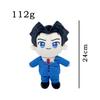 HOT 24cm Anime Ace Attorney Phoenix Wright Miles Edgeworth Stuffed Doll Xmas Soft Doll for Children's Birthday Gift