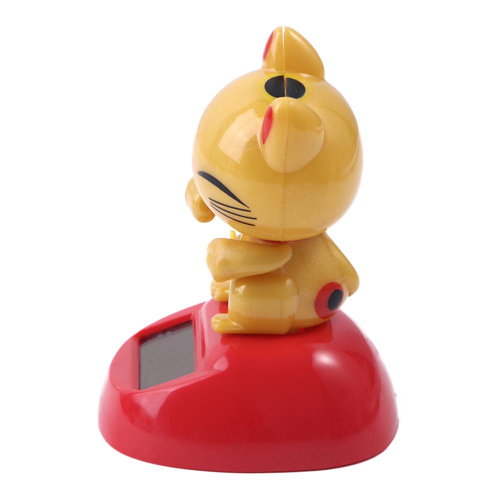 Classic Swing Doll Lucky Cat Model Toys Shaking Head Swing Doll Solar Toys Dancing Lucky Cat Figure