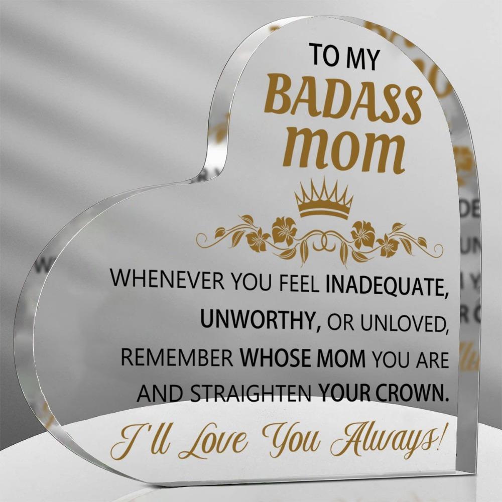 

My Badass Mom Gils - Besl Gils For Mom Acryic Puzzle Fiaque Desk Decoratins For Best Friend Sisler Gils Women чистый