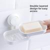 Bathroom No Punching Soap Box Suction Cup Wall Mounted Toilet Wash Household Drain Shelf