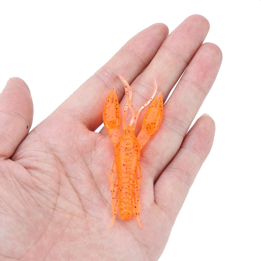 4 ks Tmavě zelené realistické silikonové měkké nástrahy na lov raků (1#)