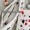 Cute Tulip Cat Bow Pen Bags Transparent Student Stationery Organizer Cartoon Pencil Case  Gifts