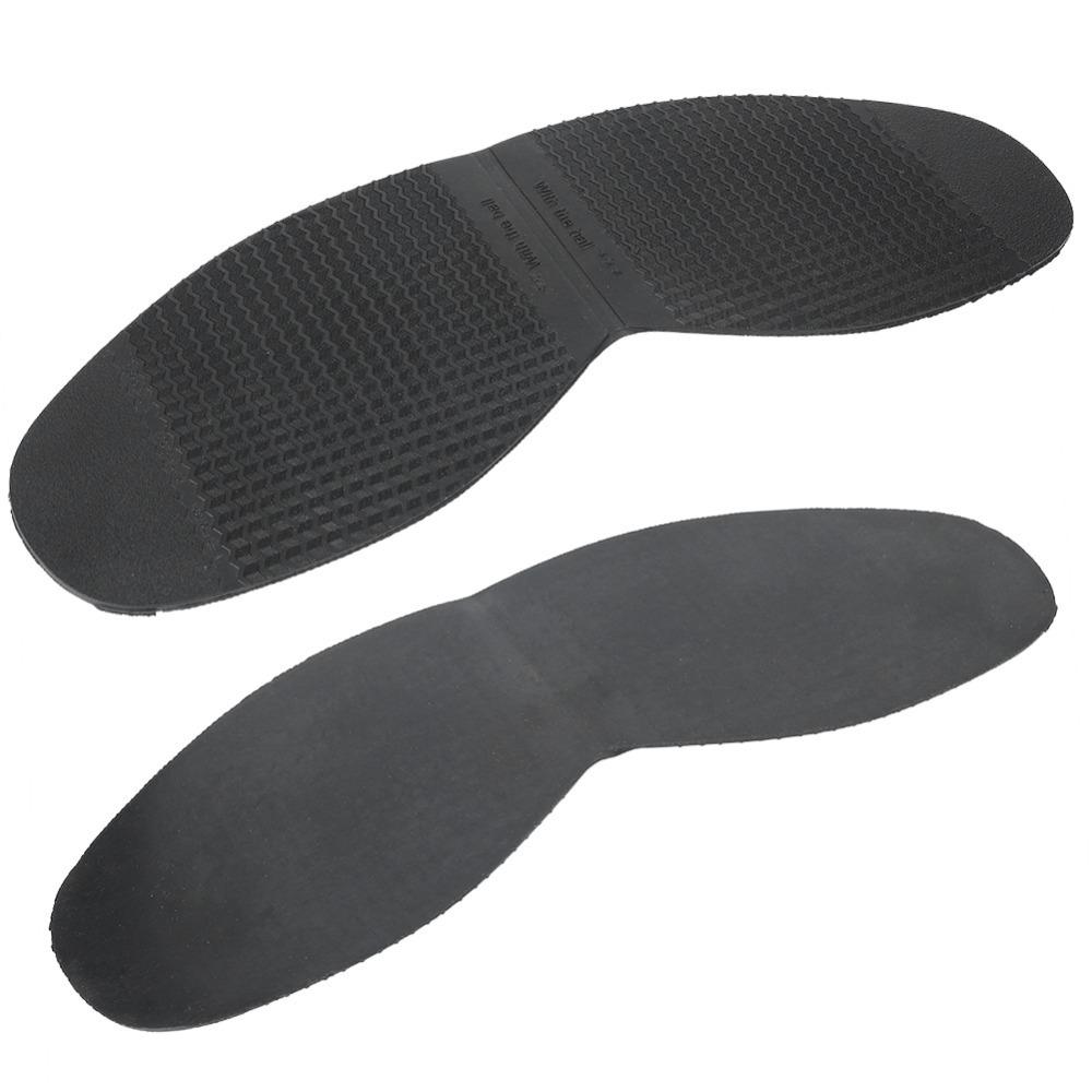 2pcs Rubber Material Shoe Repair Soles Black & Brown Rubber Forefoot Pads Shoes Repair