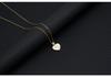 Gold Shell Pendant Necklace with English Alphabet - European & American Trend In Titanium Steel Chain