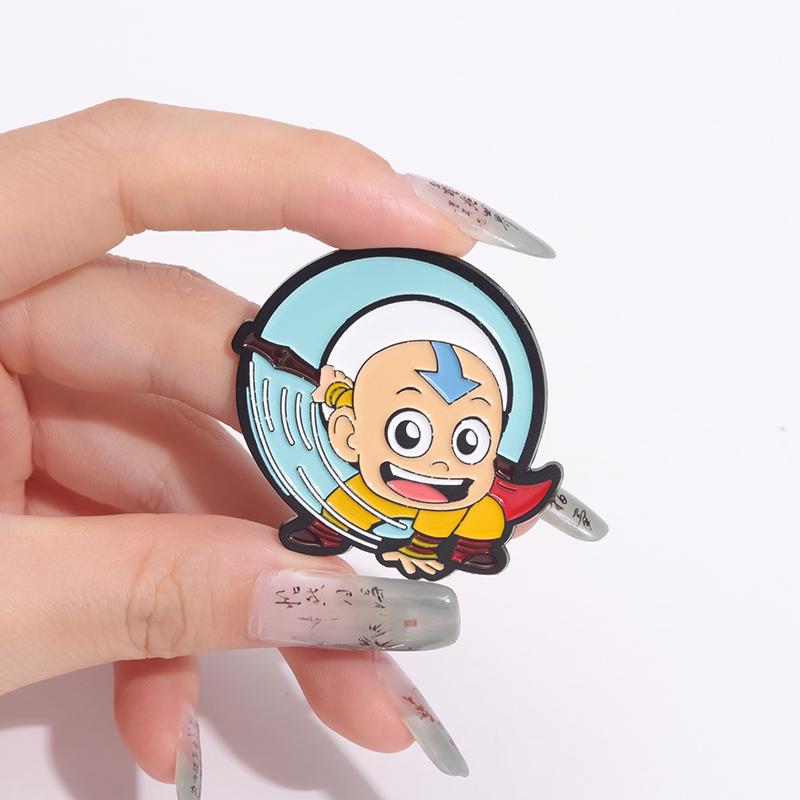 4-19pcs/set Cartoon Anime Characters Enamel Pins Custom Cute Little Monk Brooches Lapel Badges Funny Jewelry Gift for Friends