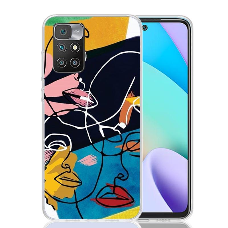

Abstract Line Women Face Case Phone Cover for Xiaomi Redmi 13 13C 14C 12 12C 10 10C 10A 9 9C 9A 9T 8 8A 7 7A 6 Pro 6A K70 K60 K4 Redmi 9