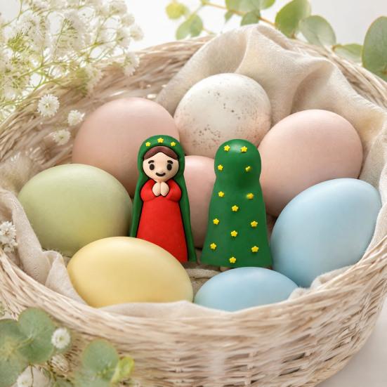 Catholic Church Supplies 50/100 Pcs Mini Virgin Mary Figurines, Miniature Holy Mother Statue, Classic Figures Religious Gifts for Sunday Easter