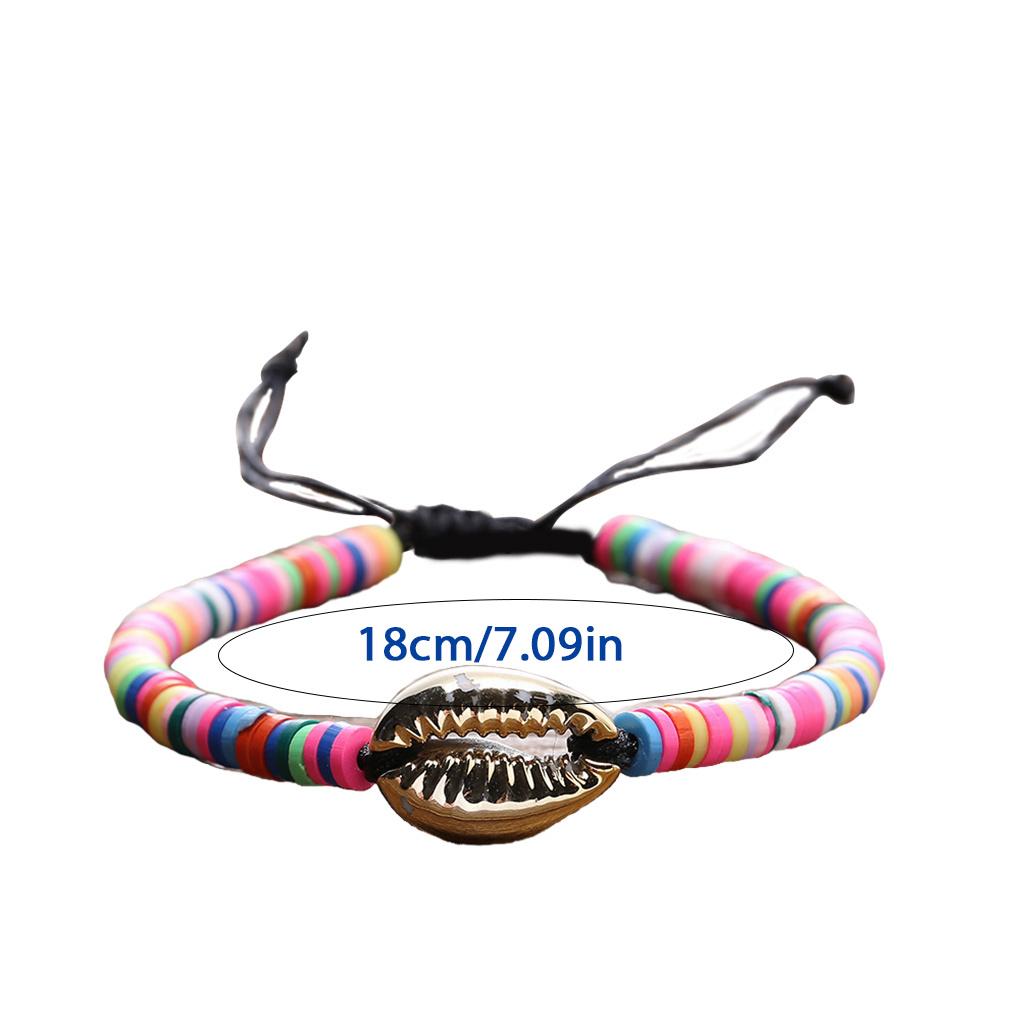 1 Set Braided Bracelets Handcrafted Comfortable Shell Bracelet Exotic Atmosphere Teen Girls Fashion Accessory for Daily Dress