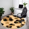 1pc PawPrints Chair Carpet for Office Non Slip, Machine Washable Rug for Office, Room Holiday Decor for Christmas, Birthday Polyester