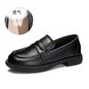 Leather Loafers Women's 2025 Spring New Light Mouth Low Heel Solid Color Single Shoes Women's British Style Girls Small Leather Shoes Women