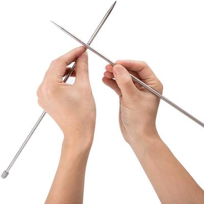 2ks/sada 35cm pletací jehlice z nerezové oceli 2 mm-8 mm rovné jednohroté jehlice z nerezové oceli Nástroj na šití