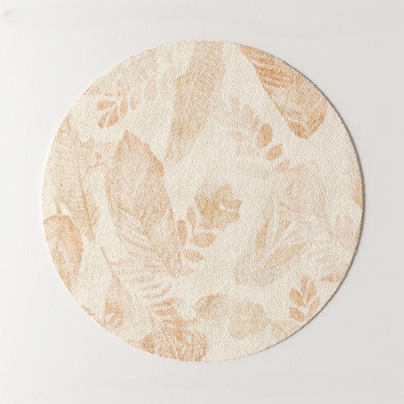 Cream Style Bedroom Decor Round Carpet Light Luxury Carpets for Living Room Thick Plush Bedside Floor Mat Fluffy Soft Lounge Rug