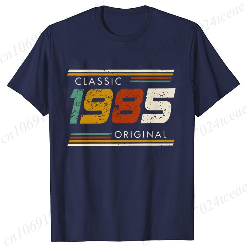 Fashion Birthday Gift for Men T-shirt Vintage Made in 1985 40th Birthday 40 Years Old Tops Summer Streetwear Short Sleeve Tees