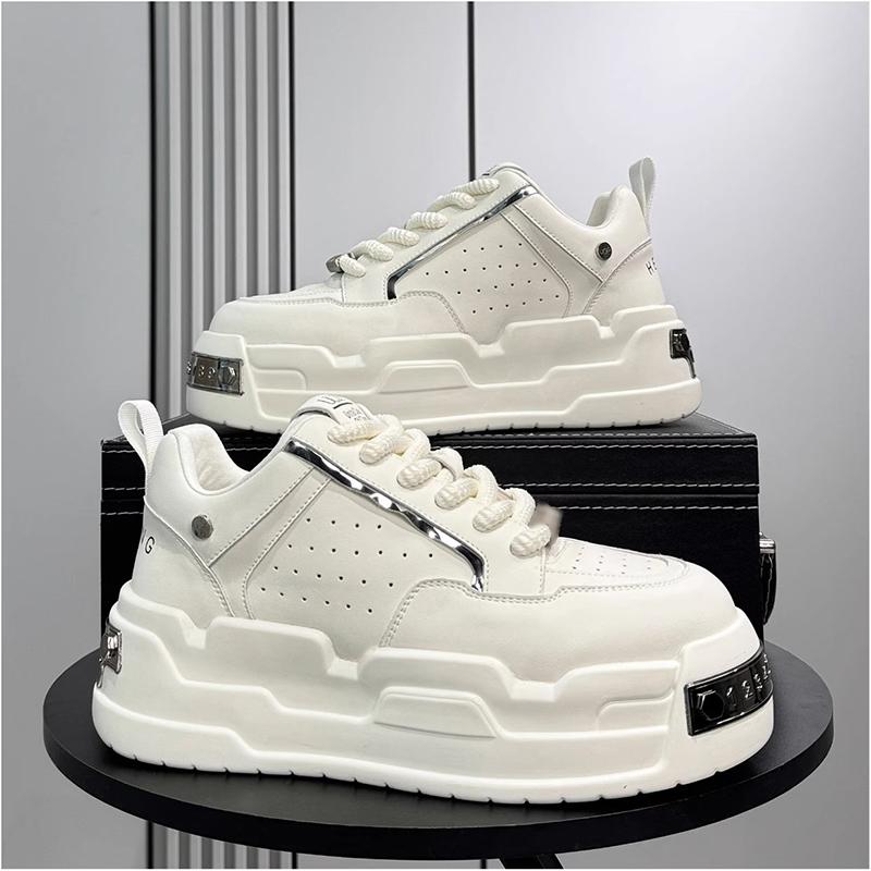 Modne Męskie Buty Codzienne Platforma Antypoślizgowe Męskie Sneakersy do Chodzenia Lekkie Męskie Buty do Biegania Oddychające Buty Sportowe na Platformie