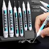 Yamak Waterproof Long-Tip White Marker Pen with Fine Tip for Deep Hole Marking