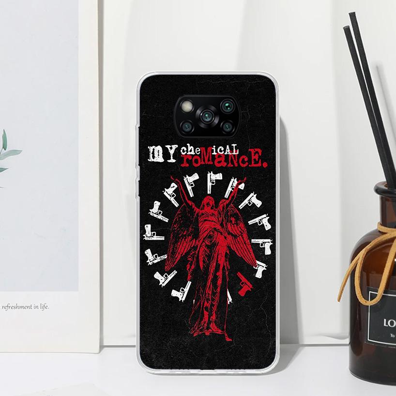 My Chemical Romance MCR Phone Case For Xiaomi Poco X7 X6 X5 M7 M8 Pro F7 Ultra Redmi 15C 15 13C 13 12C 12 10 10C 10A Art Fundas