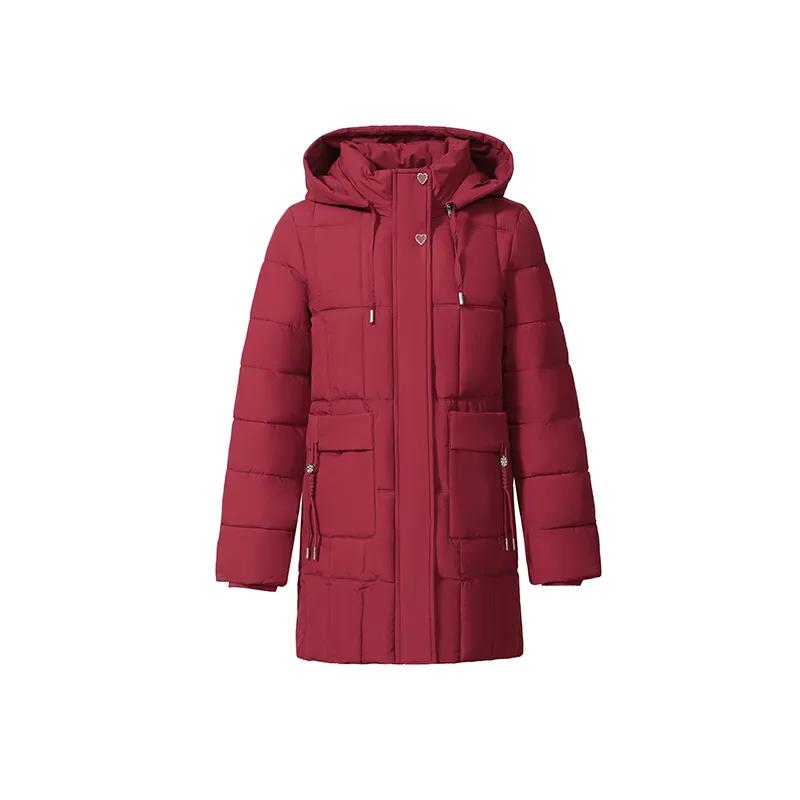 Mother's Winter Down Padded Jacket, Mid-length Padded Jacket, Western Style Middle-aged and Elderly Women's Winter Thick Warm Padded Jacket