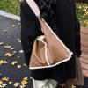 Trendy Brand Designer Lamb Wool Shoulder Bag Bucket Women Handbags And Purse Winter Lady's Leather Underarm Tote Bag
