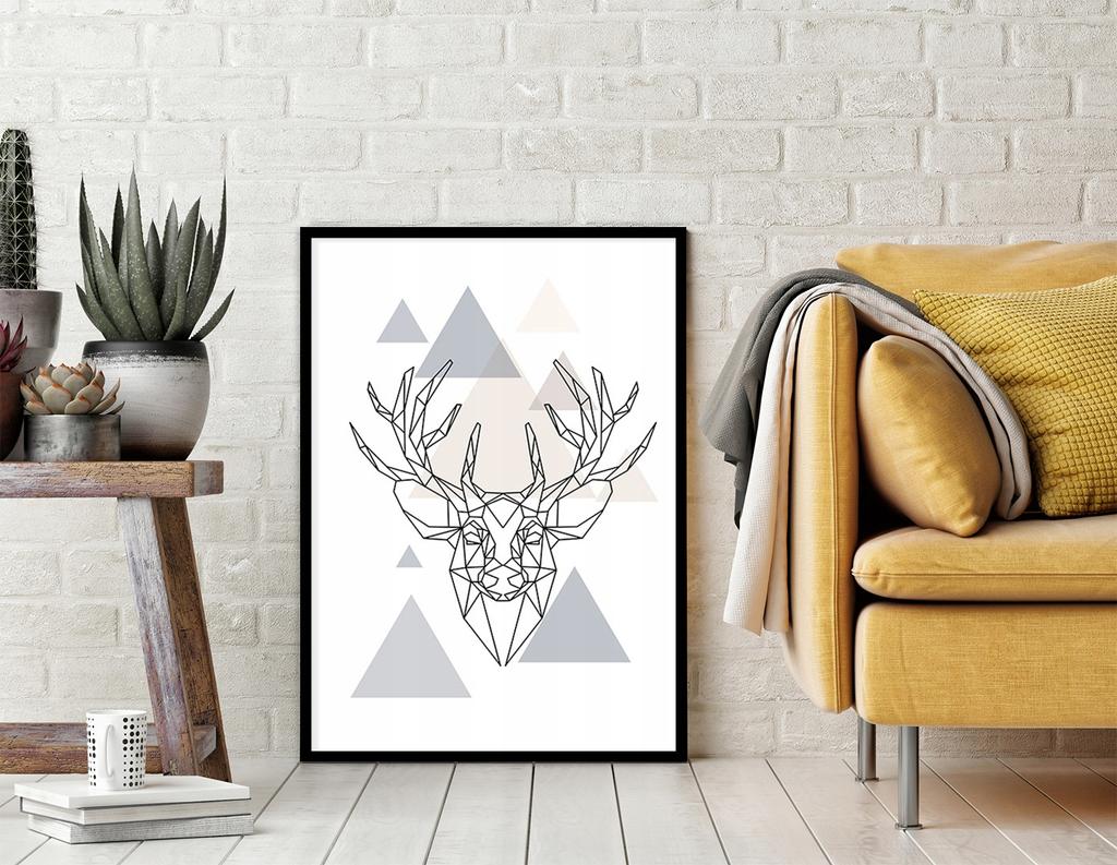 Picture poster In a frame 43x33 cm Deer P1184