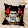 Classic Movie SScarface Cushion Cover Silky Short Plush Invisible Zipper Dustproof Sofa Pillow Case for Home Decor