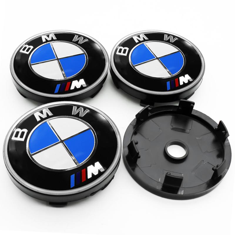 4Pc 56mm+60mm Car Logo Wheel Center Cap Emblem For BMW M Performance E46 E90 E60 F10 E39 F30 E36 F20 E87 E90 E70 Hub Cover Badge