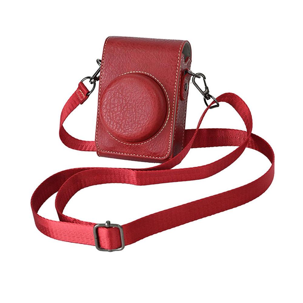 PU Leather Camera Bag Case for Canon SX740 HS SX730 G7X Mark II III G7X2 G7X3 Sony ZV1II ZV1F ZV1M2 Lumix LX10 LX15 LX9 GR 2 3