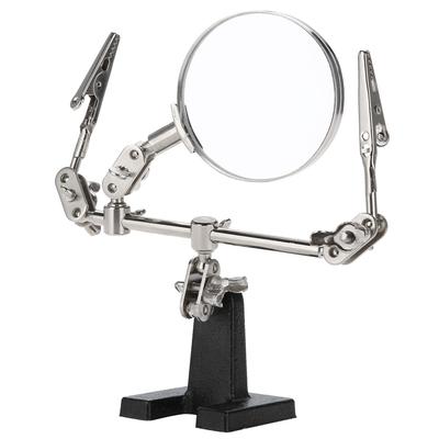 Instrument de ajutor pentru a treia mână Lupă 5X Accesorii pentru bijuterii Lupă cu 2 cleme