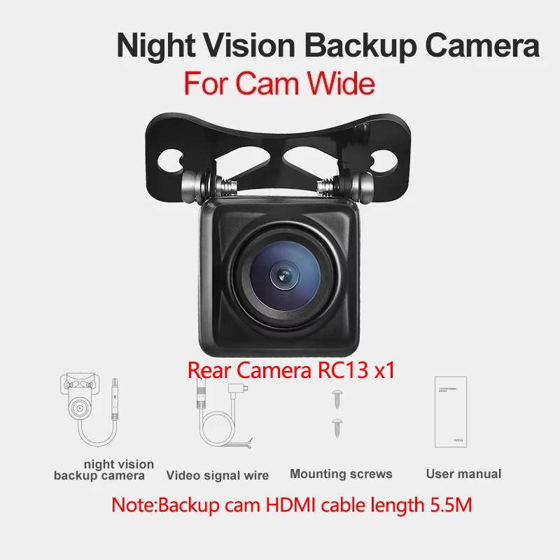 

ДЛЯ 70mai Камера заднего вида RC13 HD Резервная камера и камера ночного видения для заднего вида Stream Media Dash Cam Wide S500 / D07