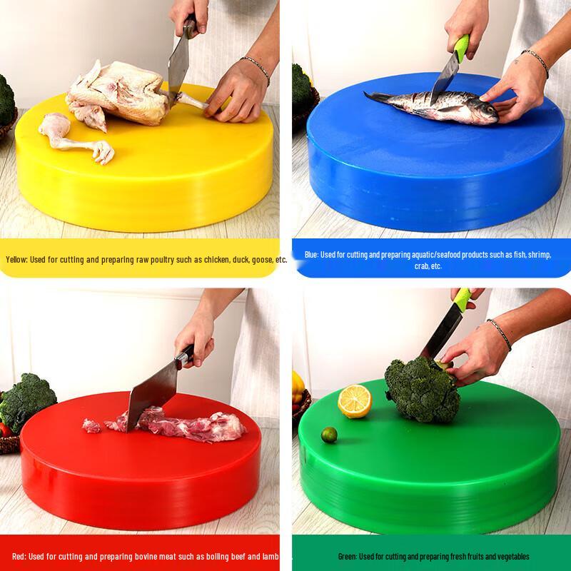JingJingRS Round Double-Sided Colored PE Cutting Board
