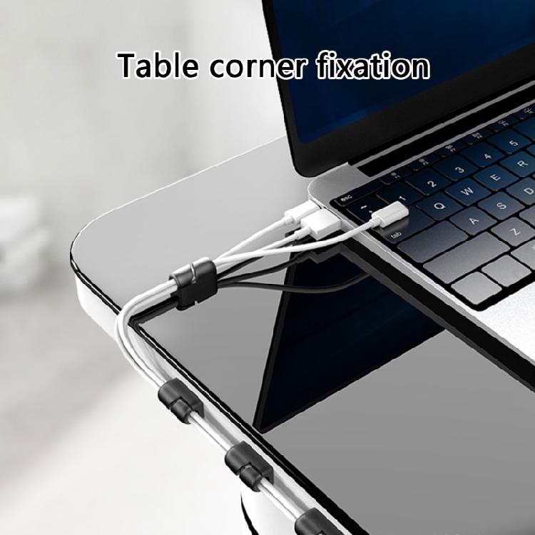 5Pcs Cable Clamp Data Line Fixer Holder Cylindrical Wire Management Clip Desktop Tool for Wall Desk Christmas Light