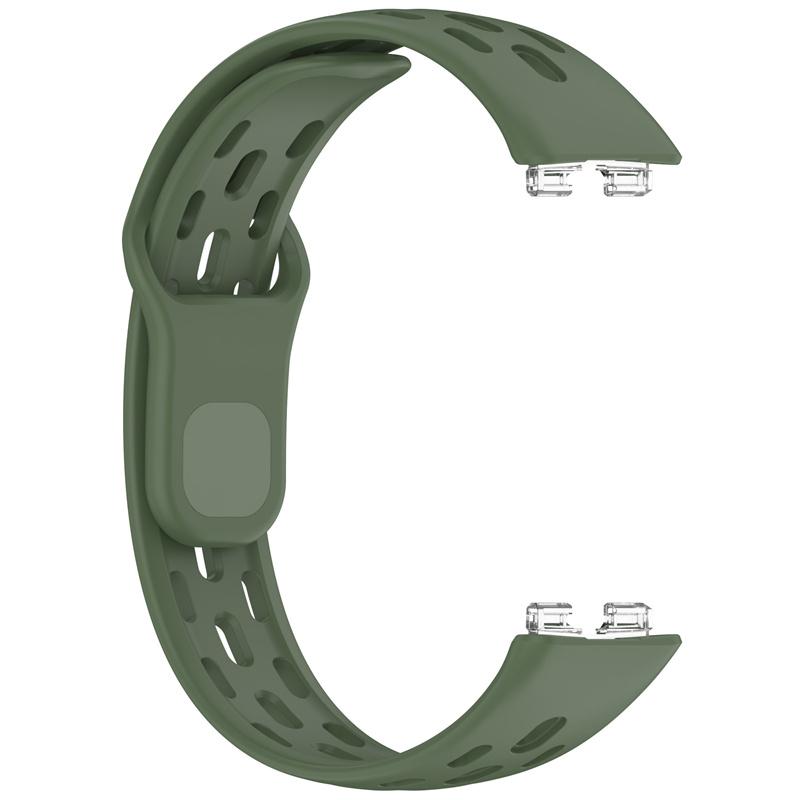 

Silicone strap for huawei Band 10 9 8 Accessories Sport breathable Bracelet Wristband belt pulseira correa for huawei band 9/8 For huawei band 10/9/8 зелений