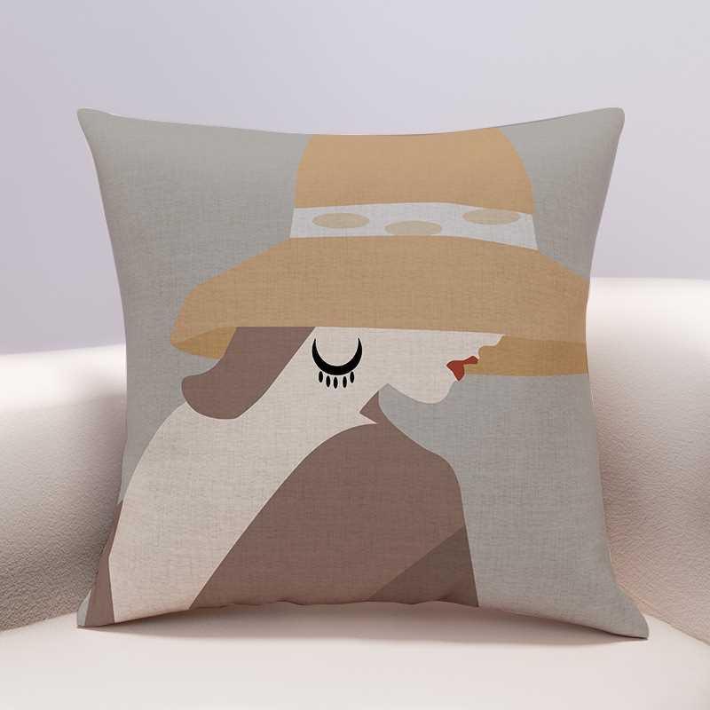 

Скандинавский легкий роскошный чехол для подушки абстрактный цвет Моранди простой современный чехол для диванной подушки офисная наволочка для кровати украшение для дома 16x16Inch