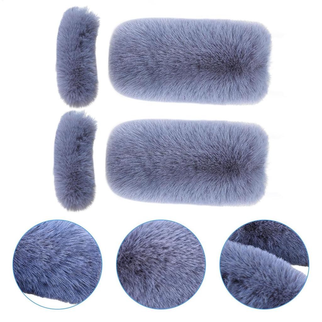 Motorcycle Handlebar Cover Plush Windproof Guard Handlebar Grip Cover For Motorbike Riding Snowmobile Atv Winter Summer Cycling