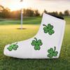 Kunstleder Golfschläger-Headcover, Stickerei Kleeblatt Golf-Putter-Cover, Universelle Golfschläger-Schutzhülle, Golfschläger-Zubehör