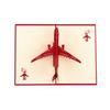 1pc Red /Blue Paper 3D Aircraft Greeting Card Creative Handmade Exquisite Model Birthday Anniversary Thanksgiving Gift YMY
