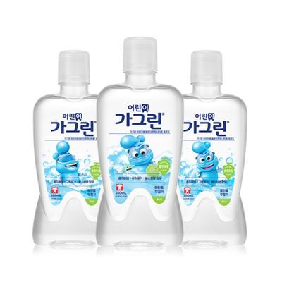 Gagreen Dong-A Pharmazeutisches Mundreinigungsmittel für Kinder mit grünem Traubengeschmack, zufällige Lieferung, 380 ml, 3 Stk.