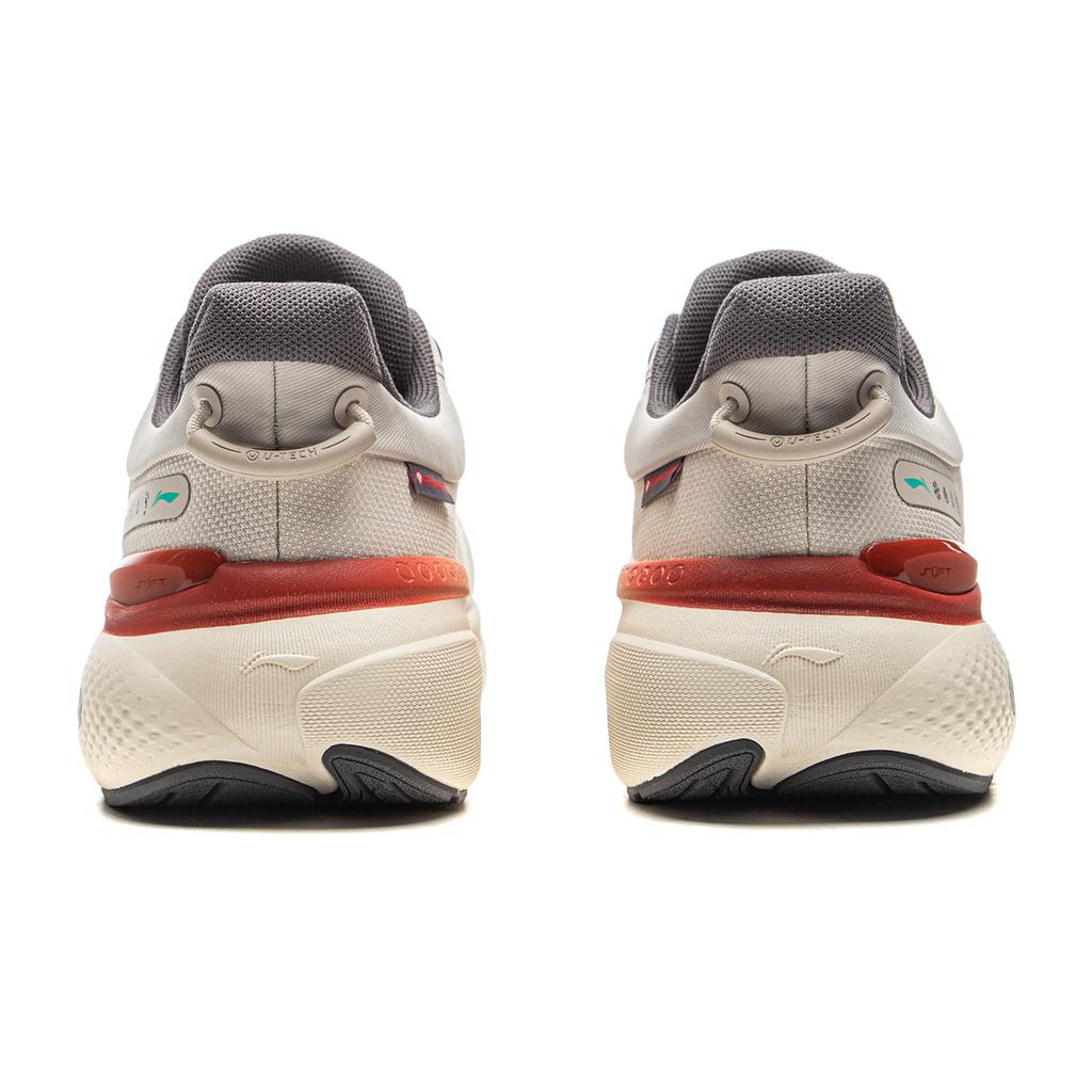 Li Ning SOFT PLUS 2 Cushioning Slip Resistant Abrasion Resistant Lightweight Low top Casual Shoes Men's White Gray AGLV083-4