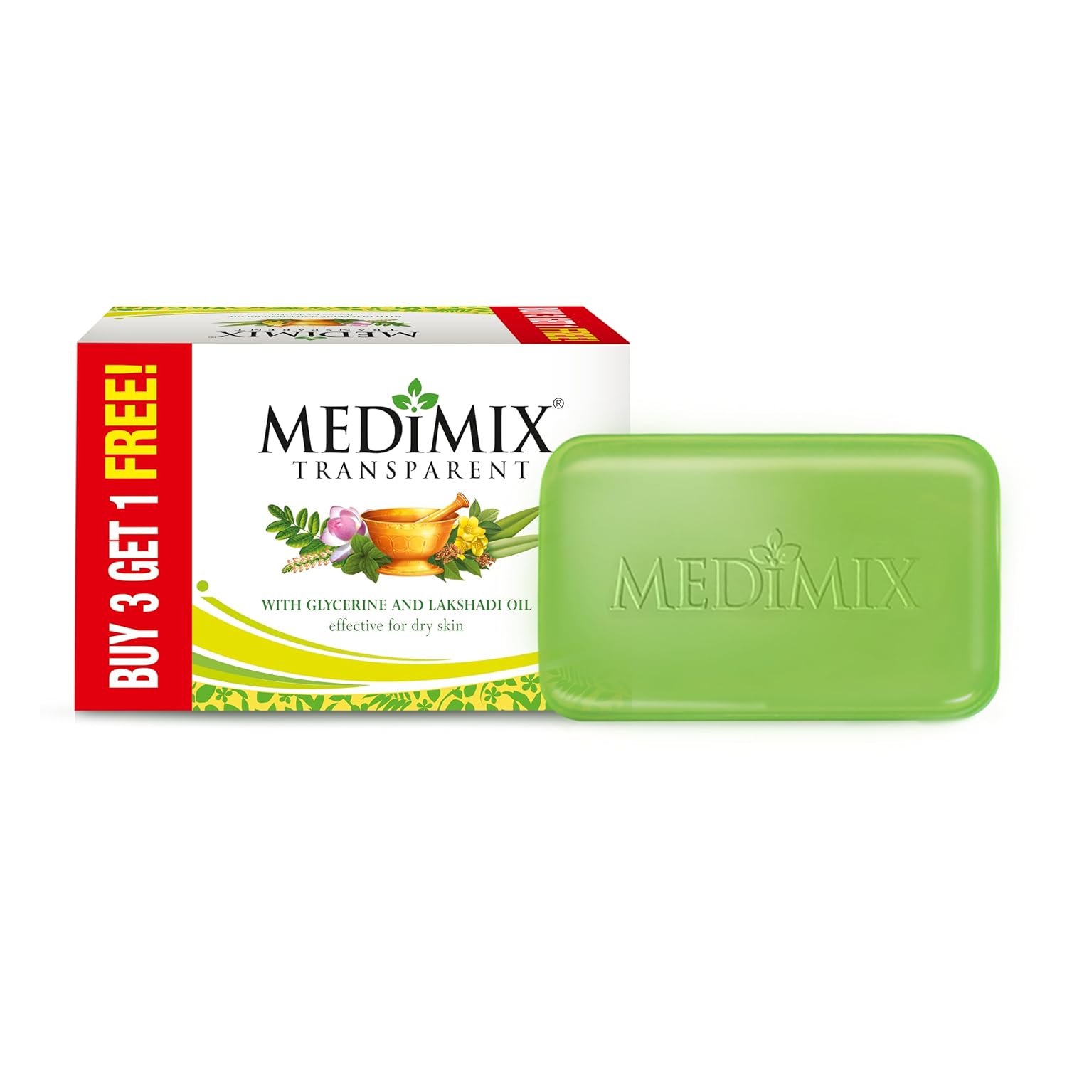 

Medimix Transparent Ayurvedic Bathing Bar Soap 125g x 4 Soap | Moisturizing Herbal Cleanse With Glycerine And Lakshadi Oil For Dry Skin Relief